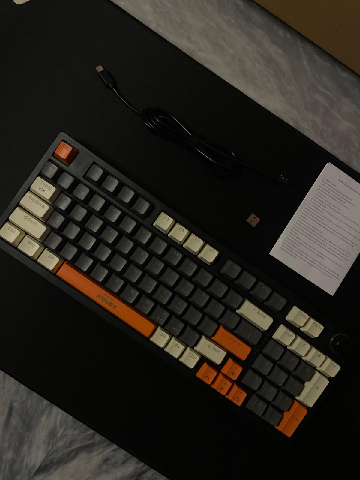 Aiguox Wireless Mechanical Gaming Keyboard with 96 Keys, RGB Backlit Lighting, Blue Switches, Compact Layout ,Tri-mode Connectivity