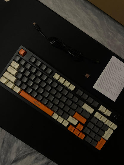 Aiguox Wireless Mechanical Gaming Keyboard with 96 Keys, RGB Backlit Lighting, Blue Switches, Compact Layout ,Tri-mode Connectivity