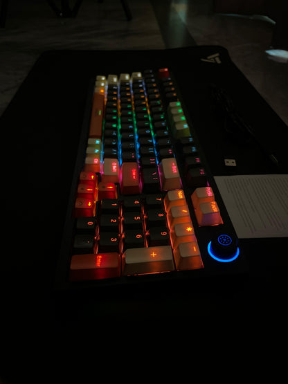 Aiguox Wireless Mechanical Gaming Keyboard with 96 Keys, RGB Backlit Lighting, Blue Switches, Compact Layout ,Tri-mode Connectivity